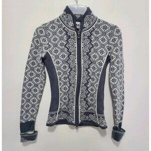 Dale Norway Women’s Christiania Full Zip Sweater Cardigan Size XS Gray
